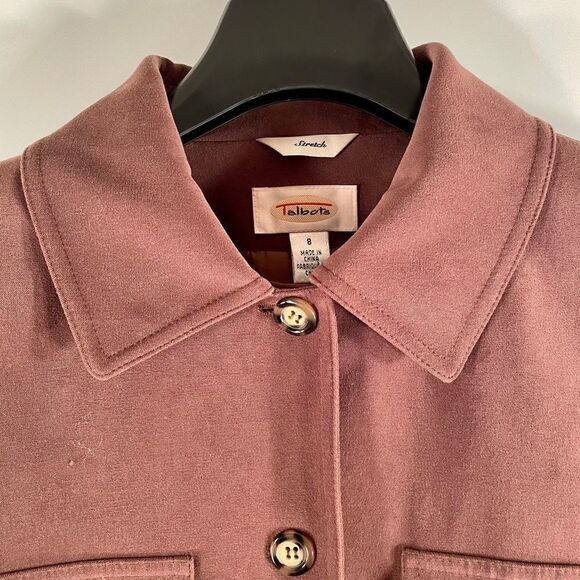 CHOCOLATE ULTRA SUEDE PANTS SUIT by TALBOTS SIZE 8 - Picture 4 of 11